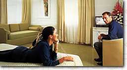 Bedroom at the hotel